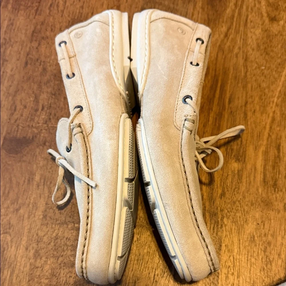 Rockport Men's Light Beige Suede Driving Moccasin Shoe